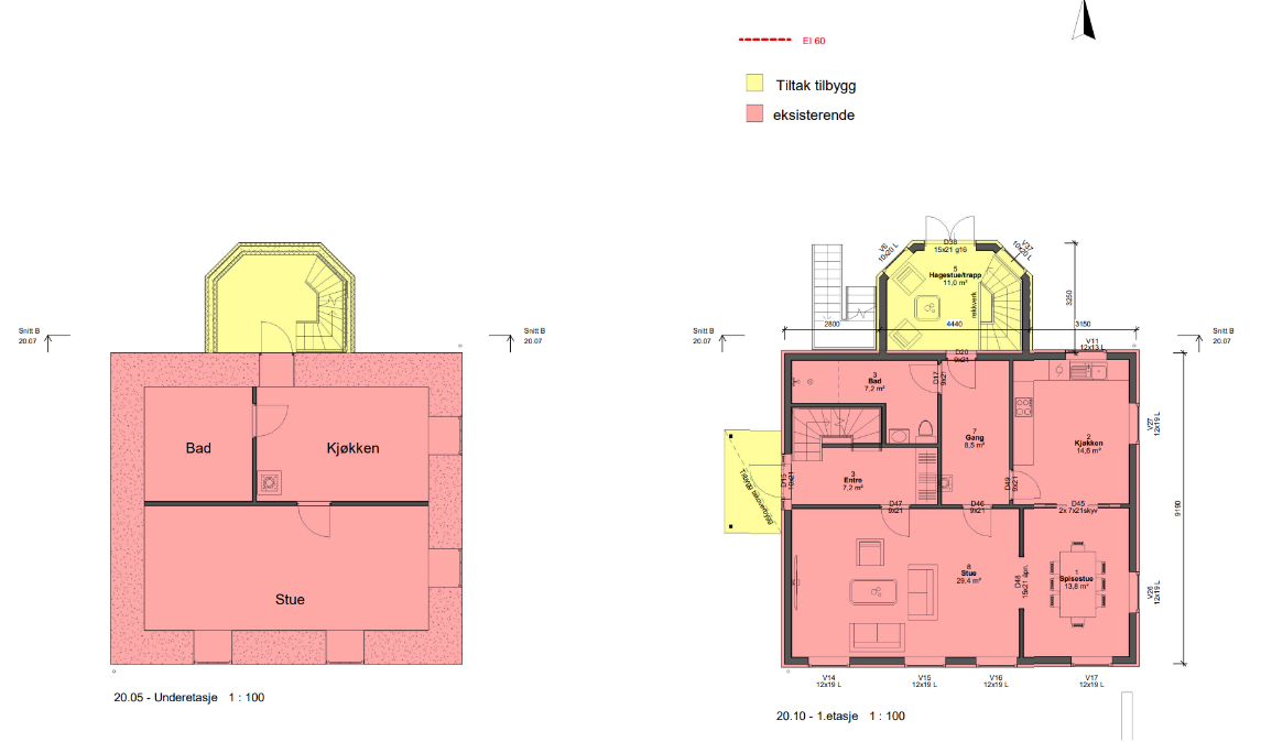 Arendal 2024 – Planløsning tilbygg