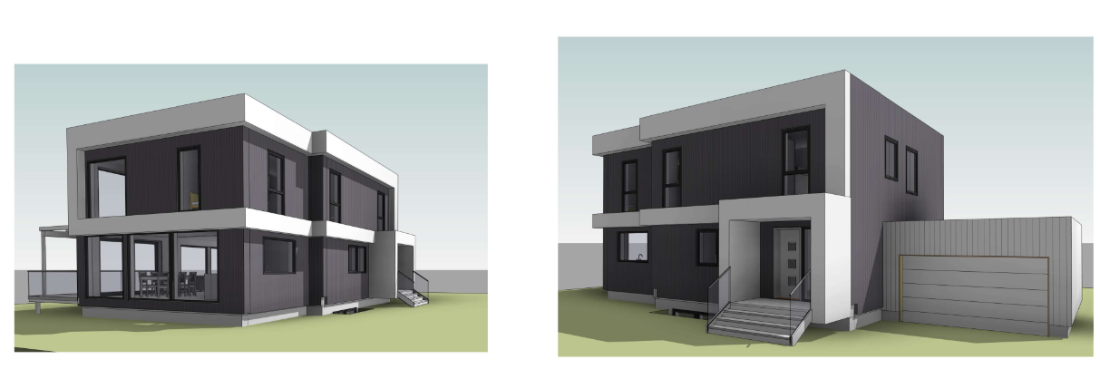 Oppdaterte fasadetegninger utarbeidet av Cinzah Tegnekontor i 2024.